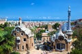 Park Guell, view on Barcelona Royalty Free Stock Photo