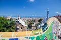 Park Guell, view on Barcelona Royalty Free Stock Photo