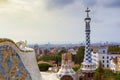 Park guell view in the city of barcelona Royalty Free Stock Photo