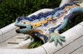 PARK GUELL, BARCELONA, CATALONIA: Close up of the iconic Lizard fountain by A. Gaudi Royalty Free Stock Photo