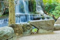 In the Park have Rocks and artificial waterfall