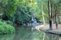 In the Park have Rocks and artificial waterfall