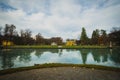 Park of Heilbrunn palace in late autumn