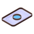 Park ice rink icon isometric vector. Sport field