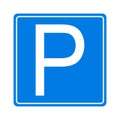 Park icon sign, road symbol. Parking public icon street place. Royalty Free Stock Photo