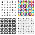 100 park icons set vector variant Royalty Free Stock Photo