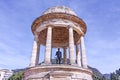 Park of the Journalists and El Templete al Libertador, a work created for the Centennial Park on the occasion of the centenary Royalty Free Stock Photo