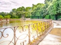 Park lake in Boboli Gardens, Florence, Italy. Royalty Free Stock Photo