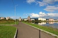 Park with a lake, Zelenogorsk Royalty Free Stock Photo