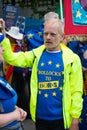 Anti-Brexit campaigner at the March For Change protest demonstration.