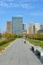 Park on Lech and Maria Kaczynski Boulevard in Batumi, Georgia Royalty Free Stock Photo