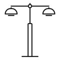 Park light pillar icon, outline style