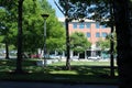 Park like setting in Barkley Village office building area Royalty Free Stock Photo