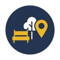 Park location, park, location, tree fully editable vector icon Royalty Free Stock Photo