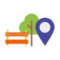 Park location, park, location, tree fully editable vector icon Royalty Free Stock Photo