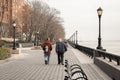 Park in Manhattan at the River