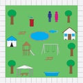 Park map icons vector pack