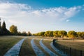 Park of the Mausoleum of Theodoric at sunset