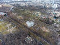 Park of Maxim Gorky, aerial Kharkiv city center