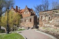 Park by the medieval castle, Wieliczka, Poland.