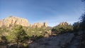 Park in Mexico Sierra de Organos with large rock formations in desert environment in Sombrerete Zacatecas Royalty Free Stock Photo