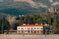 The park Milocer, Villa, beach Queen. Near the island of Sveti Stefan in Montenegro.