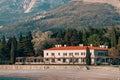 The park Milocer, Villa, beach Queen. Near the island of Sveti Stefan in Montenegro.