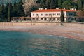 The park Milocer, Villa, beach Queen. Near the island of Sveti Stefan in Montenegro.