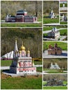 Park with mock-ups thumbnails of historical and natural landmarks in Veliko Tarnovo,