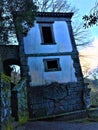 Park of Monsters, Sacred Grove, Garden of Bomarzo. Leaning house and fascination