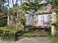 Park of the Monsters, Sacred Grove, Garden of Bomarzo. Three Graces and the Nymphaeum