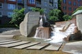 Lovejoy Fountain Park in Portland, Oregon Royalty Free Stock Photo