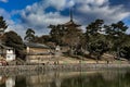 The park of Nara temple in Japan