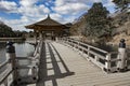 The park of Nara temple in Japan