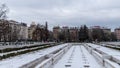 The park of National Palace of Culture in Sofia, Bulgaria.