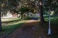 Park near the abandoned hotel in Glion, Switzerland Royalty Free Stock Photo