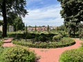 The park next to the Dakovo cathedral or the park next to the basilica of St. Peter, Djakovo - Slavonia, Croatia Royalty Free Stock Photo