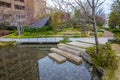 Park next to some hotel in Osaka in downtown