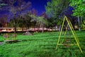 Park in the night Royalty Free Stock Photo