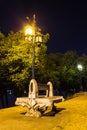 Park at night near river