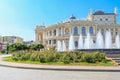 Park in Odessa center Ukraine with Opera house background Royalty Free Stock Photo