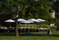 Park in the Old Mill District in the Town Bend, Oregon Royalty Free Stock Photo