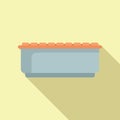 Park outdoor bench icon flat vector. Outdoor furniture