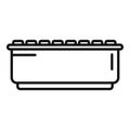 Park outdoor bench icon outline vector. Outdoor furniture