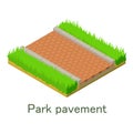 Park pavement icon, isometric style. Royalty Free Stock Photo