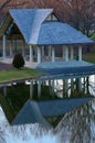 Park Pavilion With Reflection in Pond