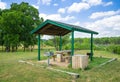 Park picnic area with grill Royalty Free Stock Photo