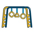 Park playground equipment icon, cartoon style Royalty Free Stock Photo