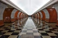 Park pobedy station, Moscow subway (metro), Russia Royalty Free Stock Photo