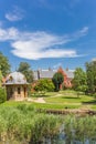 Park and pond in front of the art museum in Ribe Royalty Free Stock Photo